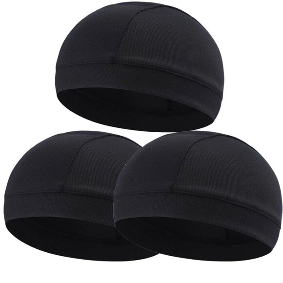 3x Helmet Liner Skull Cap Beanie Sweat Wicking Cycling Sport Quick-dry Hat Wrap - Picture 7 of 10